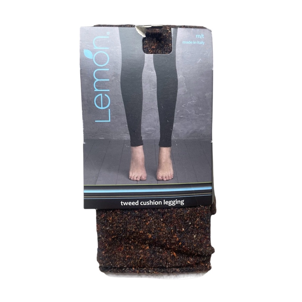 NWT Lemon walnut tweed cushion leggings M/T